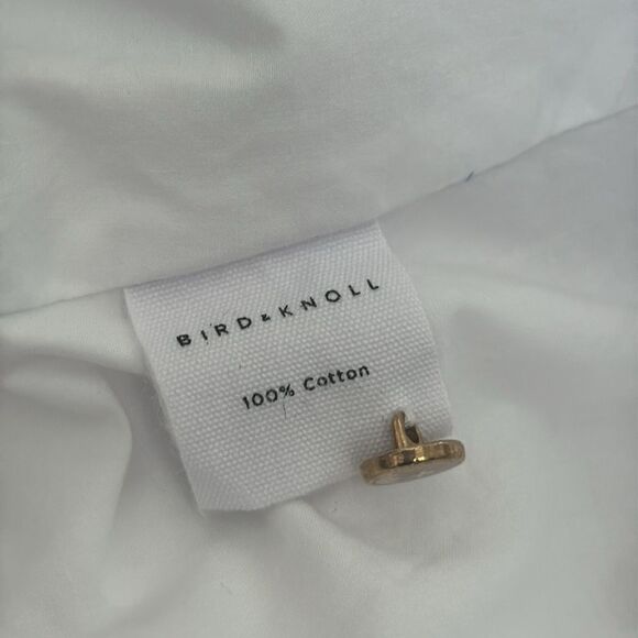 Bird & Knoll Bo Tiered Cotton Mini Dress in White Small - Picture 8 of 9